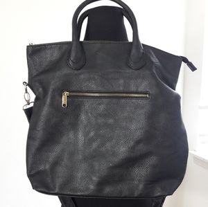 H&M Large Black Crossbody Bag with Top Handle